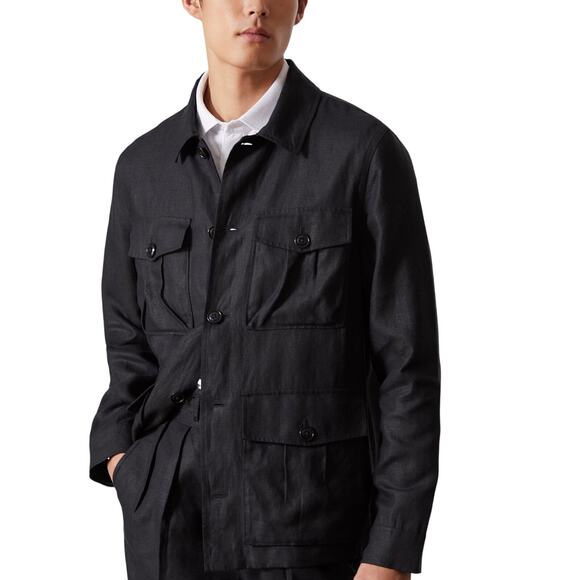 Todd Snyder Irish Linen Black Field Jacket Size L